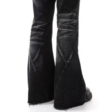 批发美式高街嘻哈直筒显瘦<b class='q'>牛仔裤</b>时髦拖地长裤男女潮阔腿裤小众潮