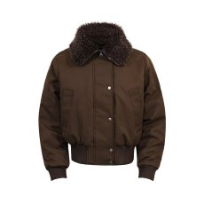 批发潮流新款翻领毛领截短廓形宽松防水外套冬季<b class='q'>女</b>时尚飞行员<b class='q'>夹克</b>棉服