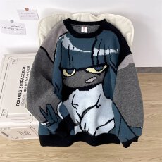 批发<b class='q'>童装</b>女童毛衣25冬季<b class='q'>新款</b>圆领针织衫动漫卡通上衣儿童保暖<b class='q'>新款</b>气质