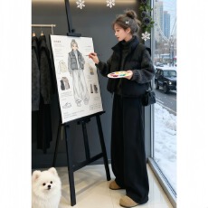 批发2025冬季新款韩系减龄宽松棉服<b class='q'>马甲</b>慵懒风针织毛衣女学生两件套装