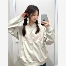 批发时尚棒球服外套女秋冬2026<b class='q'>新款</b>情侣刺绣格纹拉链宽松显瘦开衫<b class='q'>夹克</b>