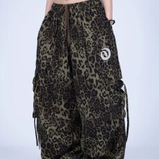 批发SUANS原创蛇印花帅气<b class='q'>街头</b>美式复古新款街舞超大宽松运动裤工装裤