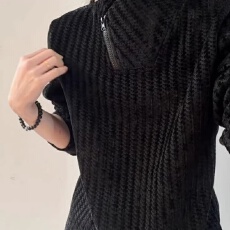 批发480克鱼骨复贝贝绒斜拉链立领<b class='q'>卫衣</b><b class='q'>男</b>女秋冬季长袖t恤内搭打底衫