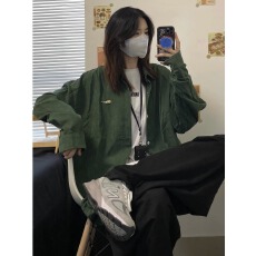 批发简约纯色中长款长袖<b class='q'>衬衫女</b>2025春季新款宽松显瘦百搭衬衣