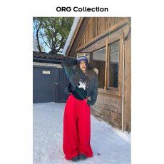 批发美式慵懒风字母抽绳阔腿卫裤男女简约休闲百搭长裤爵士舞