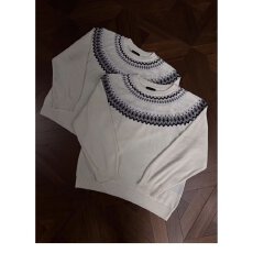 批发2026春季费尔岛提花圆领<b class='q'>毛衣</b>内搭软糯简约休闲校园风<b class='q'>男</b>女针织衫