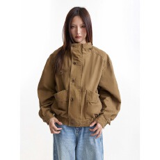 批发登山棉夹克外套工装夹克男女时尚宽松短款哈林顿外套男女同款