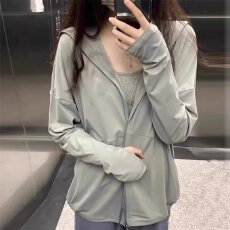 批发冰丝遮阳透气防晒衣女<b class='q'>夏季</b>大码胖mm<b class='q'>户外</b>防紫外线防晒服外套外穿潮