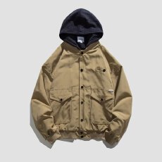 批发复古纯色连帽工装外套女秋冬2025新款潮牌<b class='q'>运动</b>夹克宽松长袖上衣