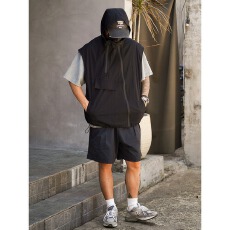 批发美式街头户外机能风拉链背心外套男女春夏潮牌个性皱感工装<b class='q'>马甲</b>