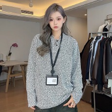 批发雪尼尔<b class='q'>长袖</b><b class='q'>t</b><b class='q'>恤</b><b class='q'>男</b>女款秋季小香风百搭基础打底衫大码宽松外套上衣