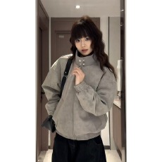 批发2026春秋冬季扎染PU皮美式复古立领<b class='q'>皮衣</b>夹克宽松百搭休闲情侣外套