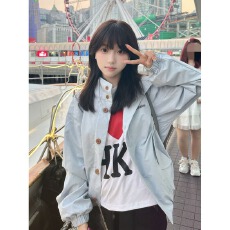 批发早春立领美式复古外套女春季2026新款短款<b class='q'>男</b>女休闲刺绣<b class='q'>夹克</b>上衣潮