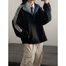 批发双面穿立领飞行员夹克男女春秋2026新款宽松休闲工装棒球服外套