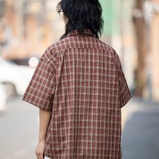 批发新款原宿夏季格子短袖衬衫男女半袖衬衣简约百搭无品牌<b class='q'>时尚</b><b class='q'>潮流</b>