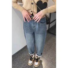 批发梨型身材炫裤九分<b class='q'>哈伦</b><b class='q'>牛仔裤</b>女春夏新款休闲宽松显瘦萝卜老爹裤子