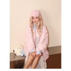 批发美式翻领防水外套<b class='q'>女</b>款春秋季情侣款宽松休闲百搭<b class='q'>夹克</b>上衣