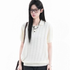 批发<b class='q'>时尚</b>提花短袖针织polo衫大码上衣胖子潮流秋装打底半袖毛线衣