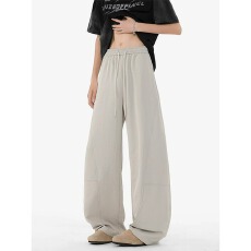 批发夏季冰丝弯刀垂感<b class='q'>休闲裤</b>轻薄<b class='q'>男</b>女美式复古宽松休闲百搭弯刀裤<b class='q'>男</b>