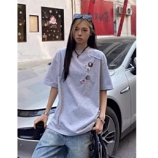 批发空气层带徽章可拆260克春夏TT短袖高街<b class='q'>潮牌</b>情侣<b class='q'>T</b><b class='q'>恤</b>女男休闲上衣