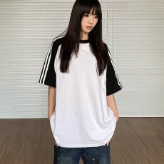 批发冰感32支短袖美邦<b class='q'>t</b><b class='q'>恤</b>男女2026新款夏季高街设计感宽松上衣潮