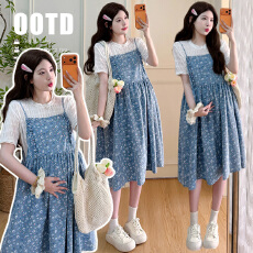 批发实拍现现026春<b class='q'>夏</b>新薄款小清新碎花软牛仔吊带裙+蕾丝花边T恤