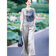 批发实拍2026夏季香云纱真丝桑蚕丝年轻款收腰显瘦气质时尚俩件套