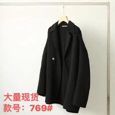 批发<b class='q'>品牌</b>清货<b class='q'>折扣</b>商场专柜撤柜清仓简约高级感一粒扣设计纯羊绒大衣女