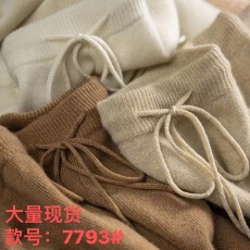 批发一线大品牌剪标女装<b class='q'>外贸</b>货出口<b class='q'>尾</b><b class='q'>单</b>清仓高腰针织羊绒毛阔腿长裤子