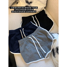 批发原版高密米尼  灰色运动短裤女款<b class='q'>夏</b>季百搭时尚休闲裤松紧带热裤
