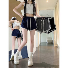 批发实拍 原版 灰色运动短裤女款<b class='q'>夏</b>季百搭时尚休闲裤松紧带热裤