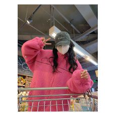 批发冬季棉服女网红ins超火时髦女神范穿搭气质长袖拉链羊羔绒<b class='q'>外套</b>女