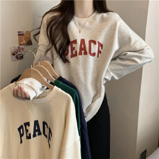 批发190 克无帽卫衣女款学生宽松长袖<b class='q'>韩国</b><b class='q'>情侣</b><b class='q'>装上</b>衣外套潮牌