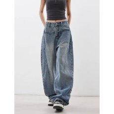 批发港风潮男<b class='q'>夏</b>季新款2026个性字母牛仔裤嘻哈ins潮高街潮流痞帅长裤