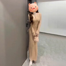 批发2025新款女士早秋季<b class='q'>纯</b>欲风辣妹修身显瘦针织开衫可拆卸背心吊带裙