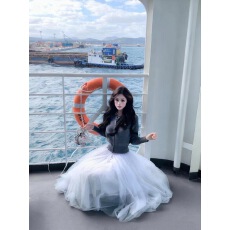 批发针织开衫套装女秋冬灰色轻奢名媛千金感小香风外套<b class='q'>网纱</b>半<b class='q'>裙</b>两件套