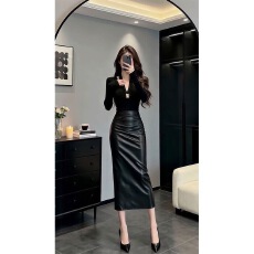 批发秋冬季显瘦别致挂脖黑色修身打底衫女内搭法式轻奢高级感长袖上衣