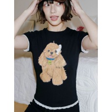 批发PSO Brand男装<b class='q'>女装</b>情侣装短袖夏季正肩<b class='q'>纯</b>棉修身t恤短款辣妹拼接上