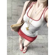 批发美式辣妹字母印花白色吊带<b class='q'>背心女</b>夏季修身气质绝美<b class='q'>工字</b>型拼接上衣