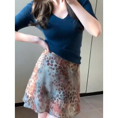 批发豹豹美学*自成焦点新款显瘦金丝<b class='q'>雪纺</b>豹纹气质春夏半身长裙短裙