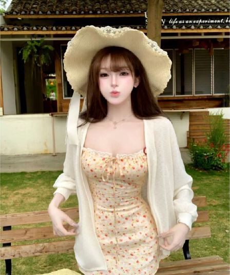 달콤함 순수한 욕망 꽃무늬 슬립 여성 드레스 여름 프랑스식 첫사랑 공주 타이트 스커트 허리 수축 작은 키 미니 스커트