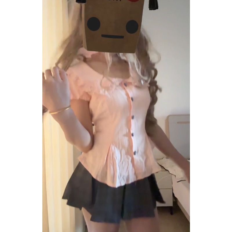 루이 茜 바다 소금 우유 표지 봄 여름 순수한 욕망 핫걸 바람 반팔 셔츠 맨위 치마 r66582-1h