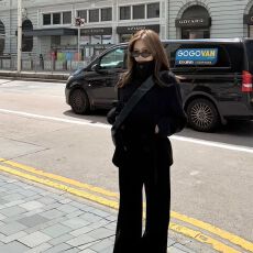批发英伦风黑色立领毛呢外套<b class='q'>女</b>2026秋冬新款通勤气质百搭宽松显瘦<b class='q'>大</b>衣