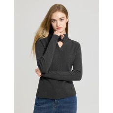 批发半高领<b class='q'>春</b>秋新款烫钻镂空小心机修身显瘦内搭针织衫毛衣