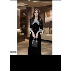 批发<b class='q'>晓</b>西【伦敦漫步】秋季新款法式简约高级感气质显瘦连衣裙-59636Q