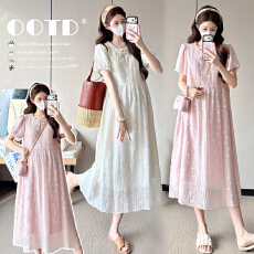 批发实拍现2026夏季新品国风新中式孕妇装大码<b class='q'>甜美</b>气质显瘦<b class='q'>连衣裙</b>