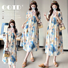 批发实拍现2026夏季新款<b class='q'>孕妇装</b>大码法式宽松度假风甜美气质显瘦<b class='q'>连衣裙</b>