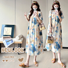 批发实拍现2026夏季新款<b class='q'>孕妇装</b>大码法式宽松度假风甜美气质显瘦<b class='q'>连衣裙</b>