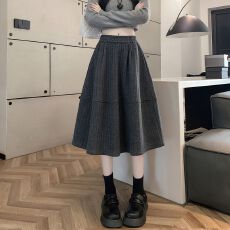 批发实拍大量有货 纹理感新款半身<b class='q'>裙</b>秋冬季 韩版显瘦高腰百搭短<b class='q'>裙</b>子女