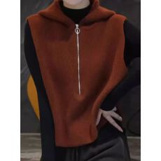 批发纯色无袖针织<b class='q'>马甲</b>2025秋季新款连帽设计感<b class='q'>马夹</b>上衣女